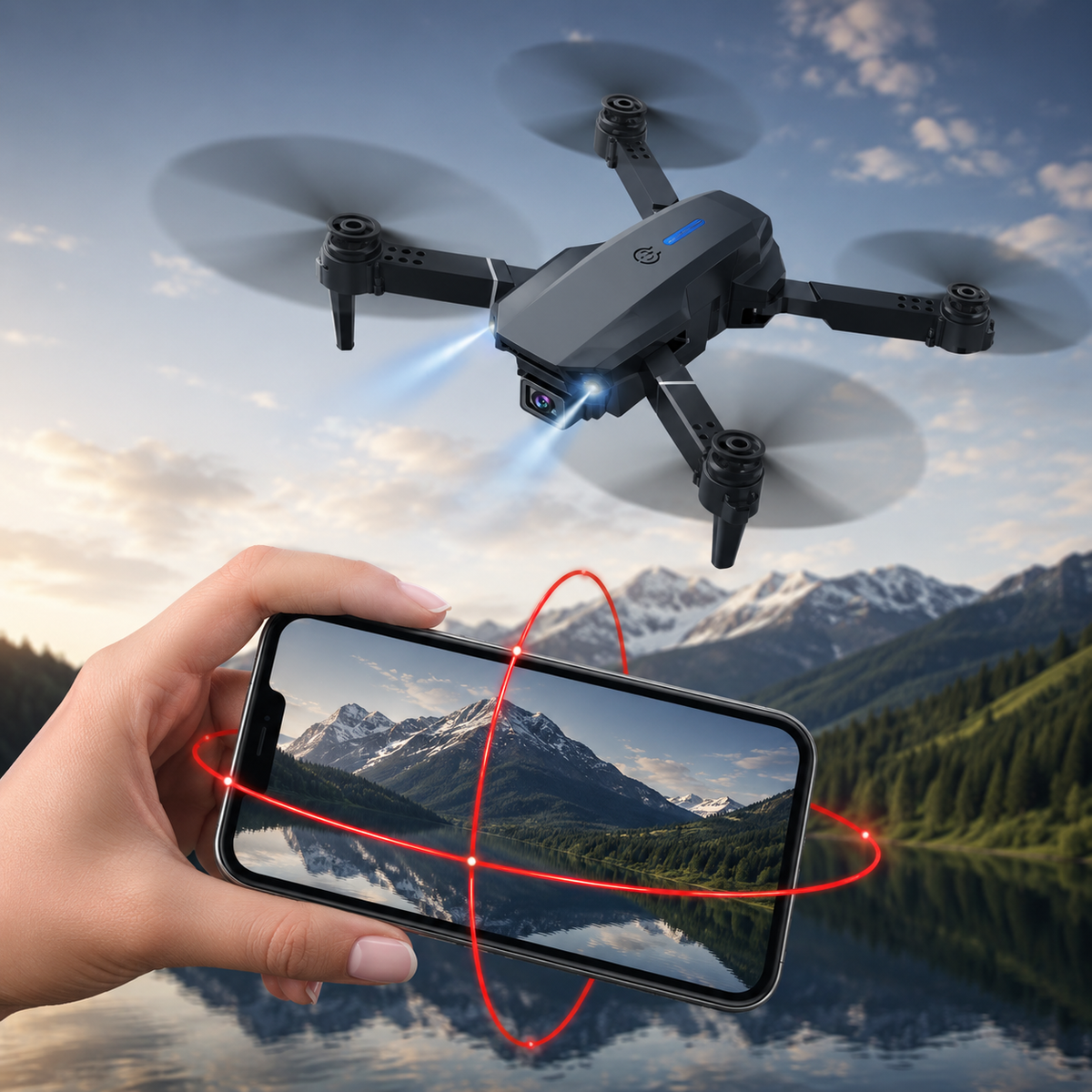 Drone Profissional 4K com Câmara Dupla + Mala de Transporte Grátis