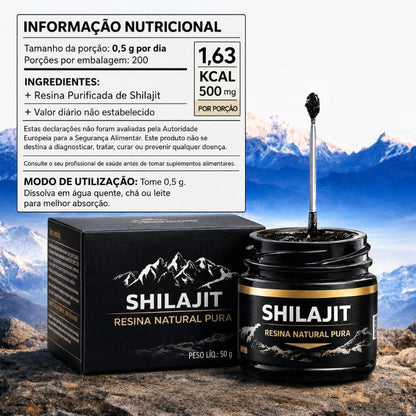 Resina Pura SHILAJIT® | Energia, Foco e Vitalidade Masculina