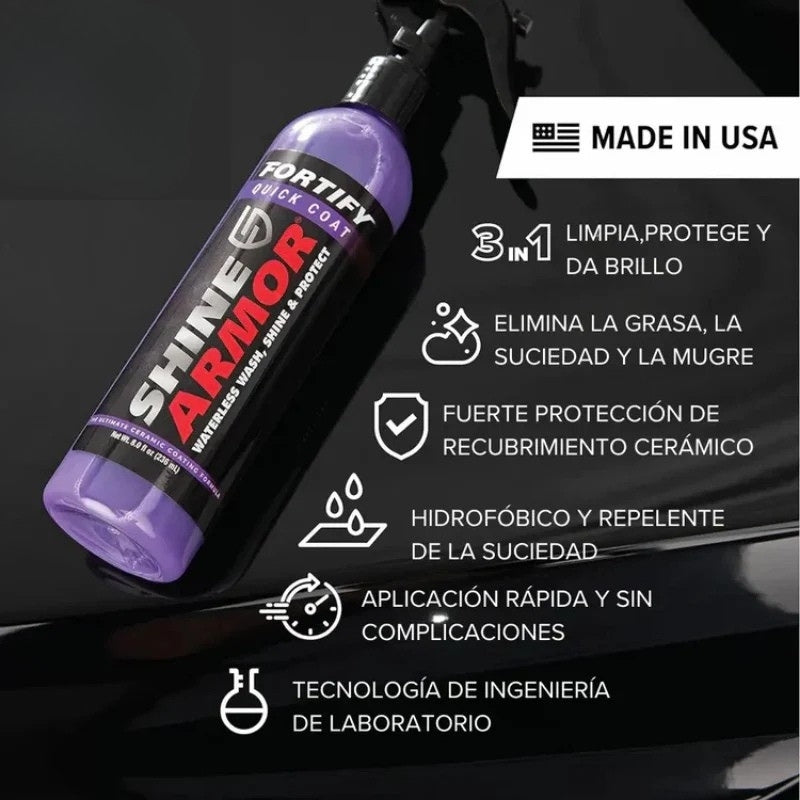 ShineArmor™ | Brilho Instantâneo e Proteção Cerâmica para o Seu Carro
