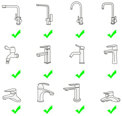 Extensor de Torneira Universal Giratório 1080° - FLEXIFLOW™