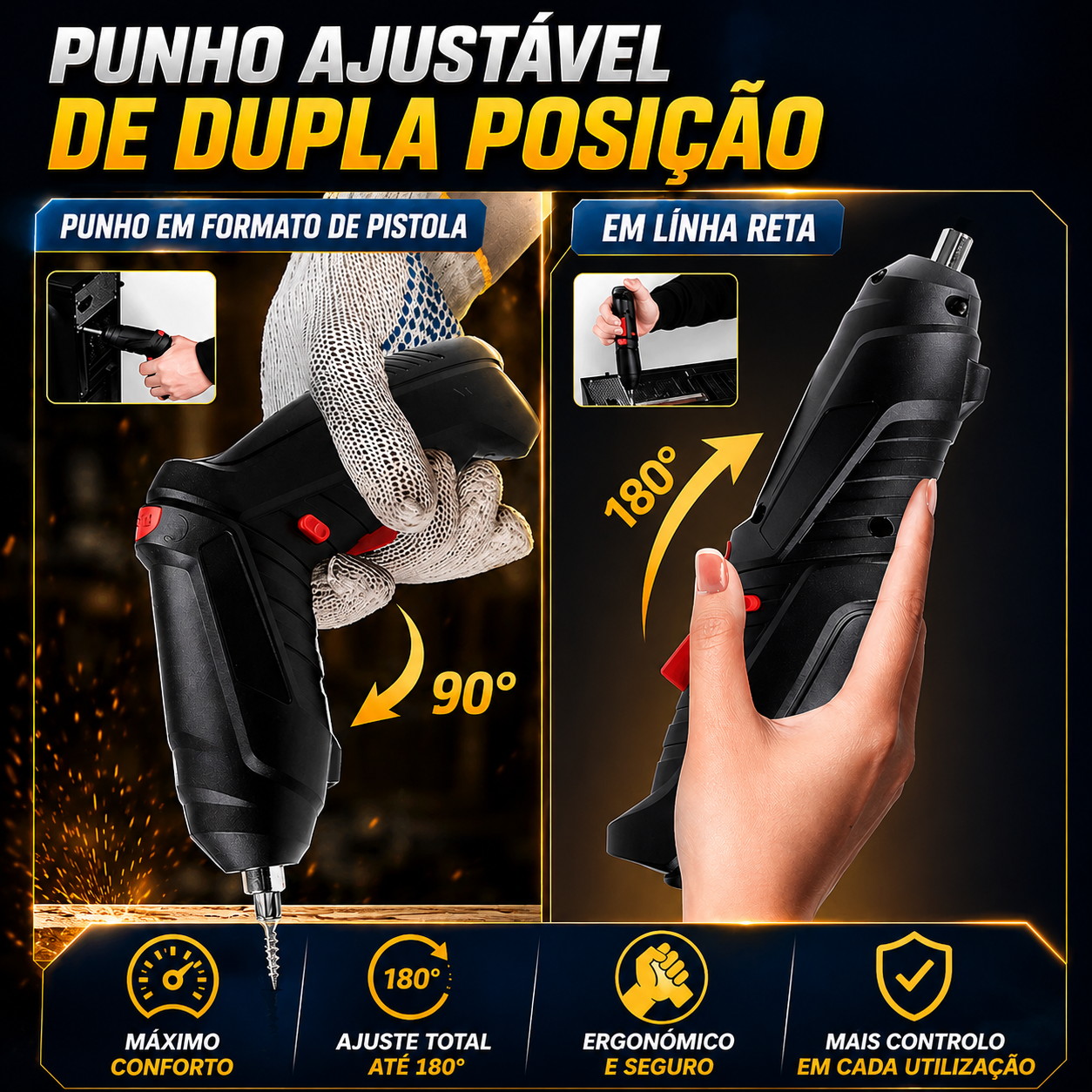 Aparafusadora Elétrica Sem Fios DrillMate®  | 47 Peças + Mala de Transporte