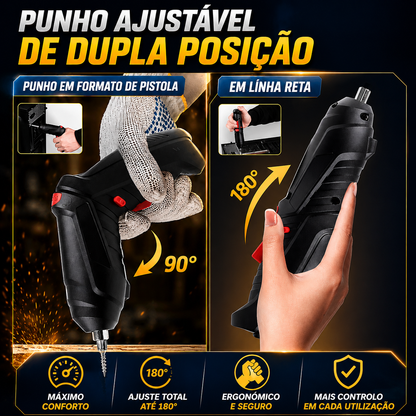 Aparafusadora Elétrica Sem Fios DrillMate®  | 47 Peças + Mala de Transporte