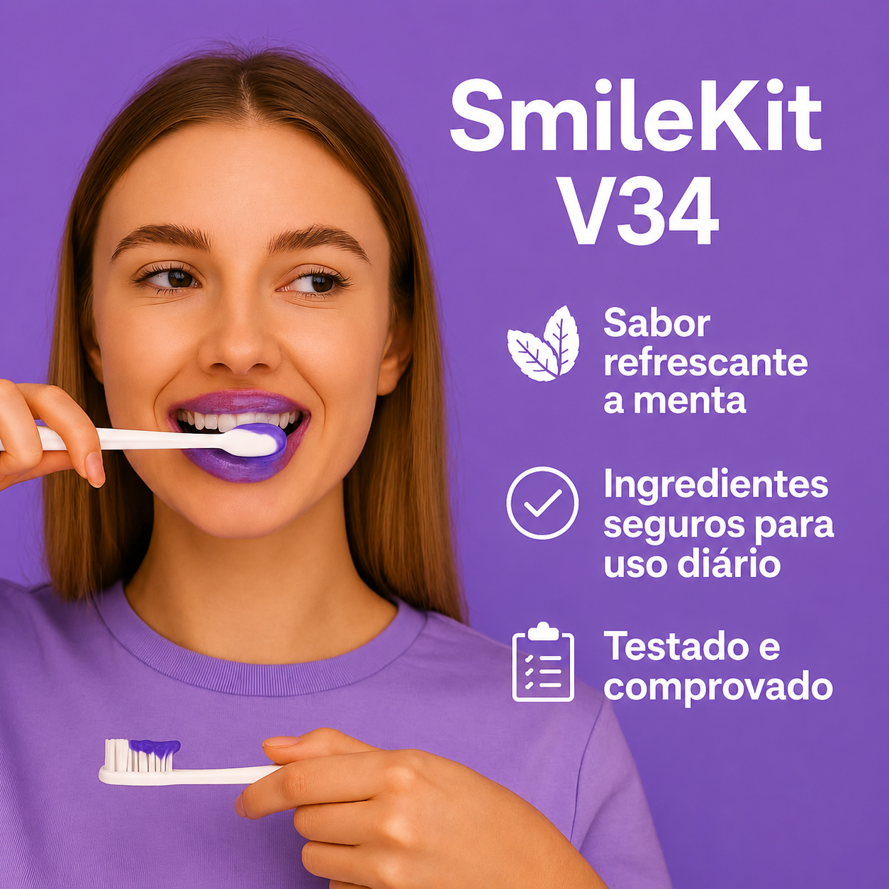 Pasta Branqueadora Dentária SmileKit™ V34 (COMPRA 1, LEVA 2)