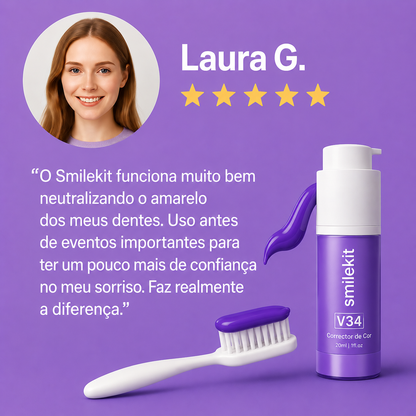 Pasta Branqueadora Dentária SmileKit™ V34 (COMPRA 1, LEVA 2)