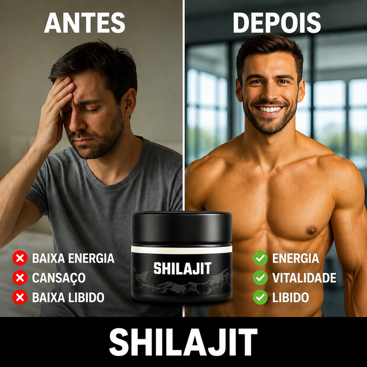 Resina Pura SHILAJIT® | Energia, Foco e Vitalidade Masculina