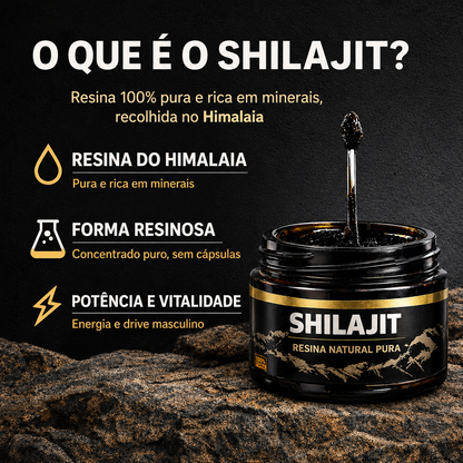 Resina Pura SHILAJIT® | Energia, Foco e Vitalidade Masculina