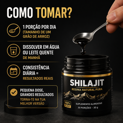 Resina Pura SHILAJIT® | Energia, Foco e Vitalidade Masculina
