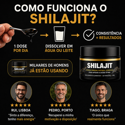 Resina Pura SHILAJIT® | Energia, Foco e Vitalidade Masculina