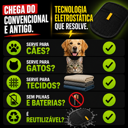 Escova Tira Pelos Eletrostática