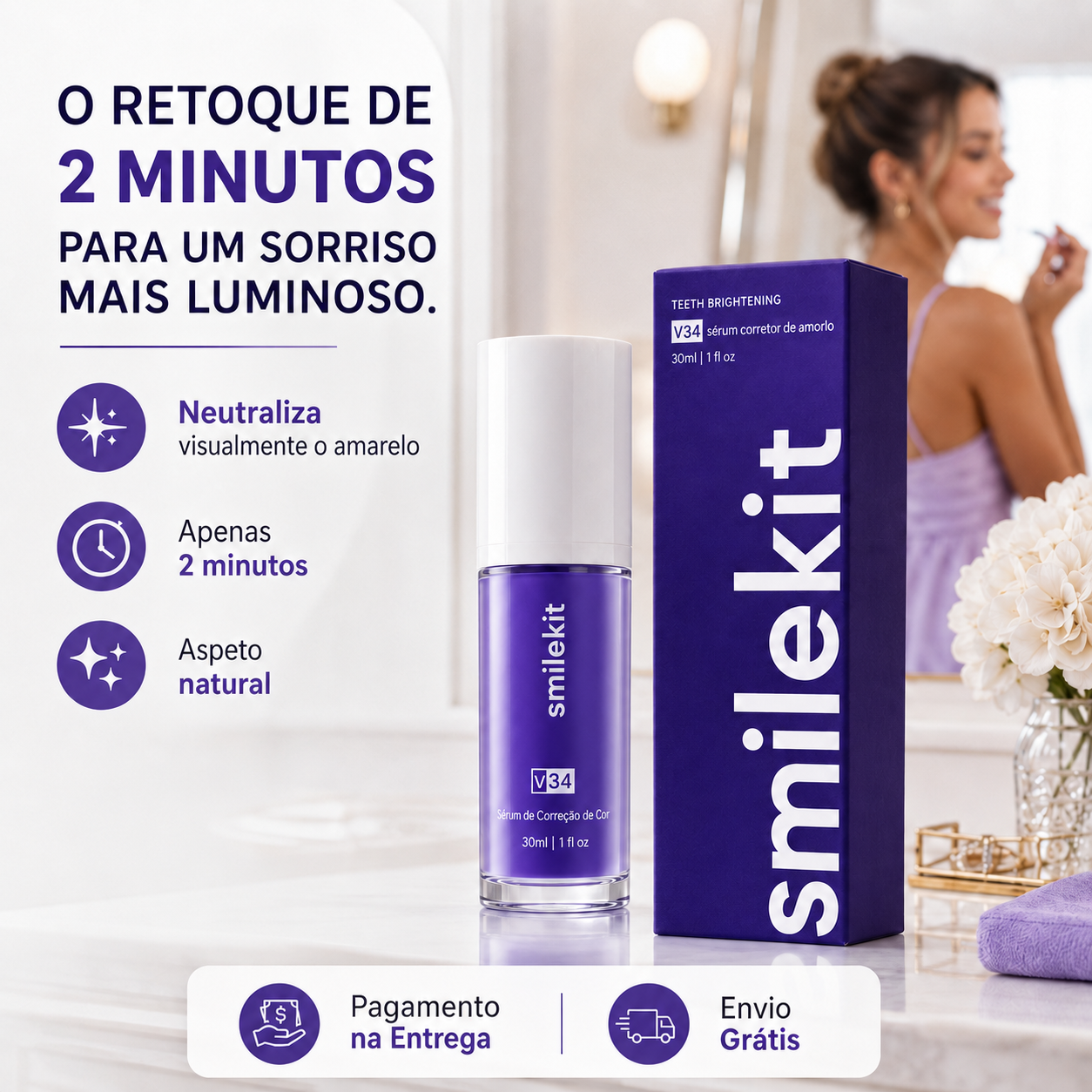 SmileKit™ V34 | Sérum Corretor de Tons Amarelados