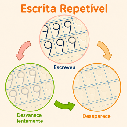 Kit 4 Cadernos Educativos Reutilizáveis MagicBook™ (Português e Inglês)
