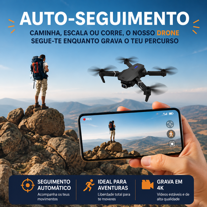 Drone Profissional 4K com Câmara Dupla + Mala de Transporte Grátis