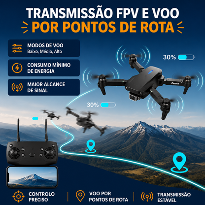 Drone Profissional 4K com Câmara Dupla + Mala de Transporte Grátis