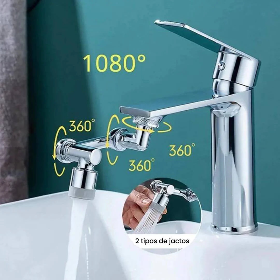 Extensor de Torneira Universal Giratório 1080° - FLEXIFLOW™