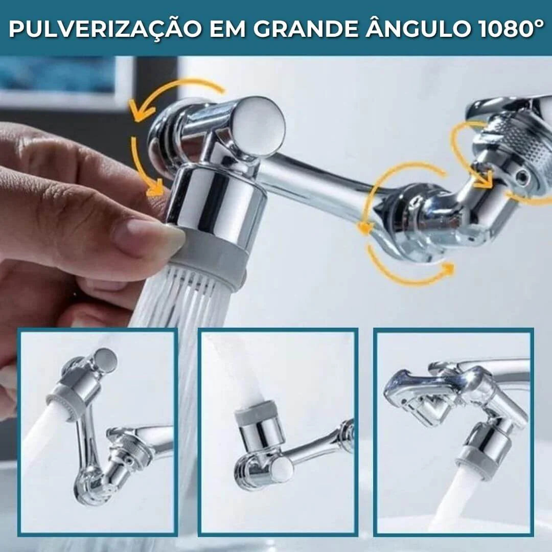 Extensor de Torneira Universal Giratório 1080° - FLEXIFLOW™