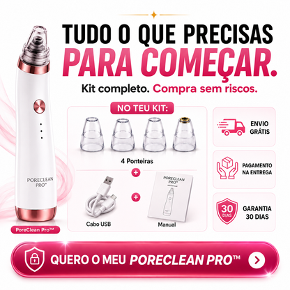 Removedor de Pontos Negros e Impurezas Profissional - PoreClean Pro™