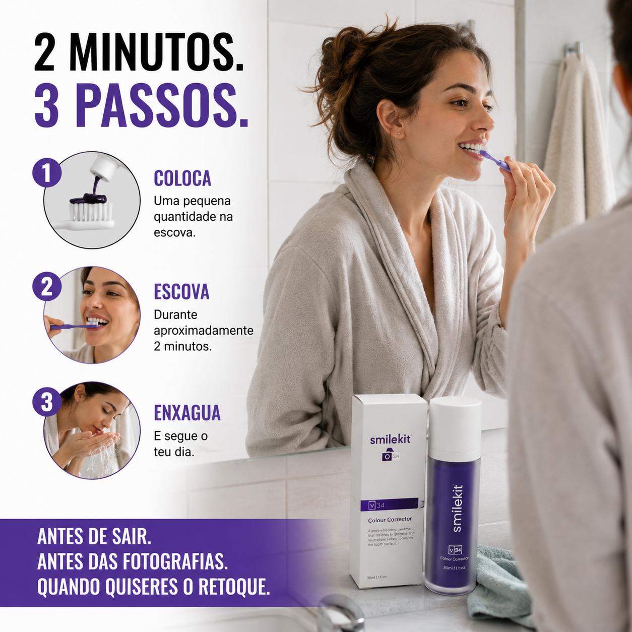 SmileKit™ V34 | Sérum Corretor de Tons Amarelados (COMPRA 1, LEVA 2)