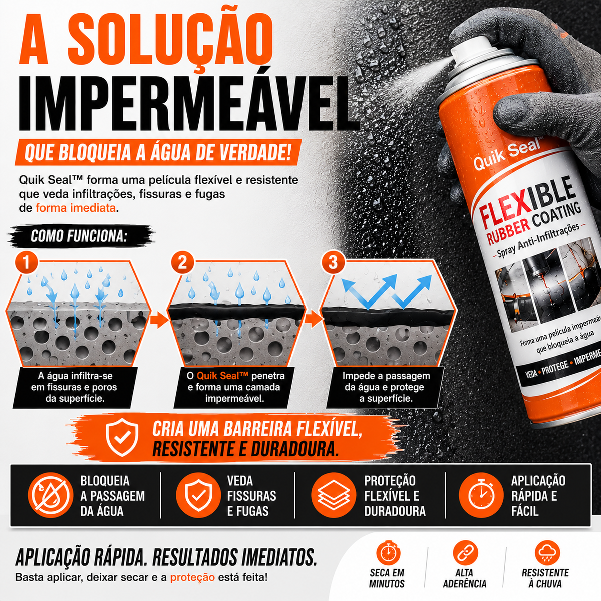 Quik Seal™ | Spray Anti-Infiltrações